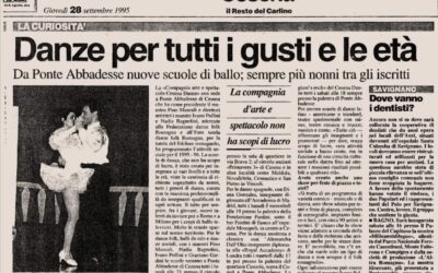 La Storia: un articolo del 1995 “Danze per tutti i gusti e le età” su il Resto del Carlino